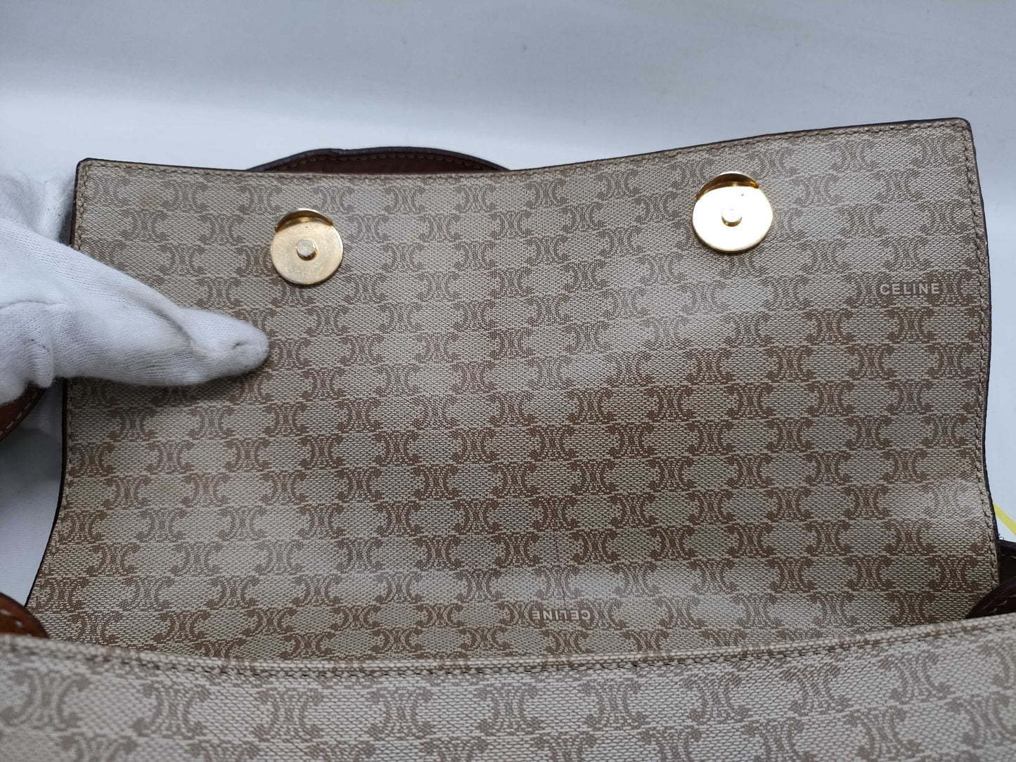 CELINE shoulder bag beige shoulder bag