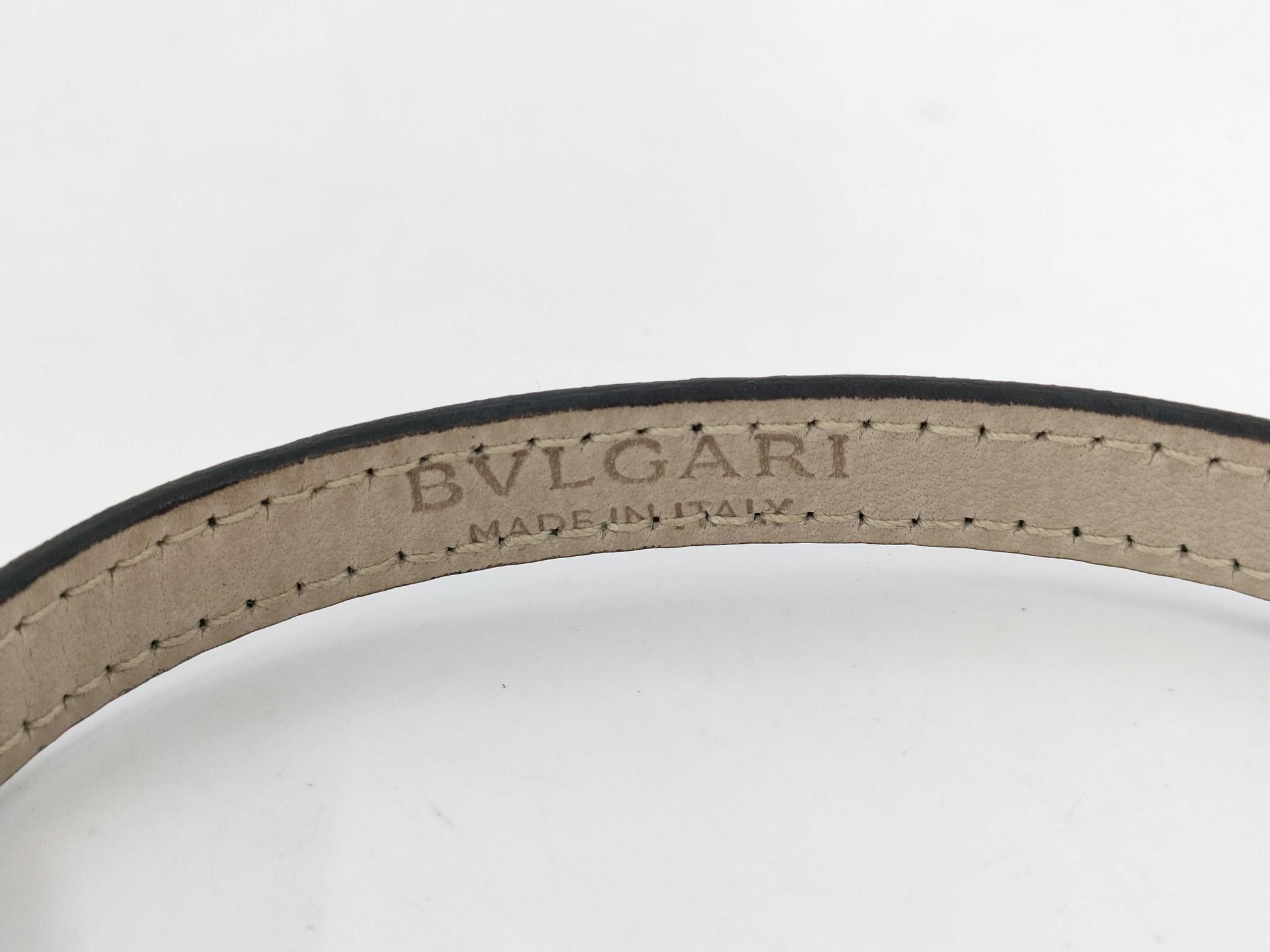 BVLGARI Narrow Leather Bracelet Bracelet/Bangle
