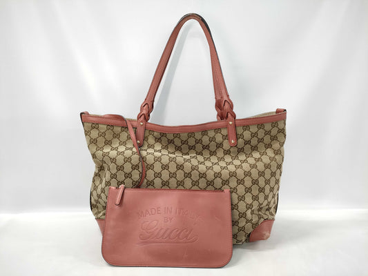 GUCCI GG Canvas Tote Bag with Pouch 247209