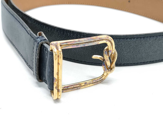 HERMES Gold-Colored Buckle Belt