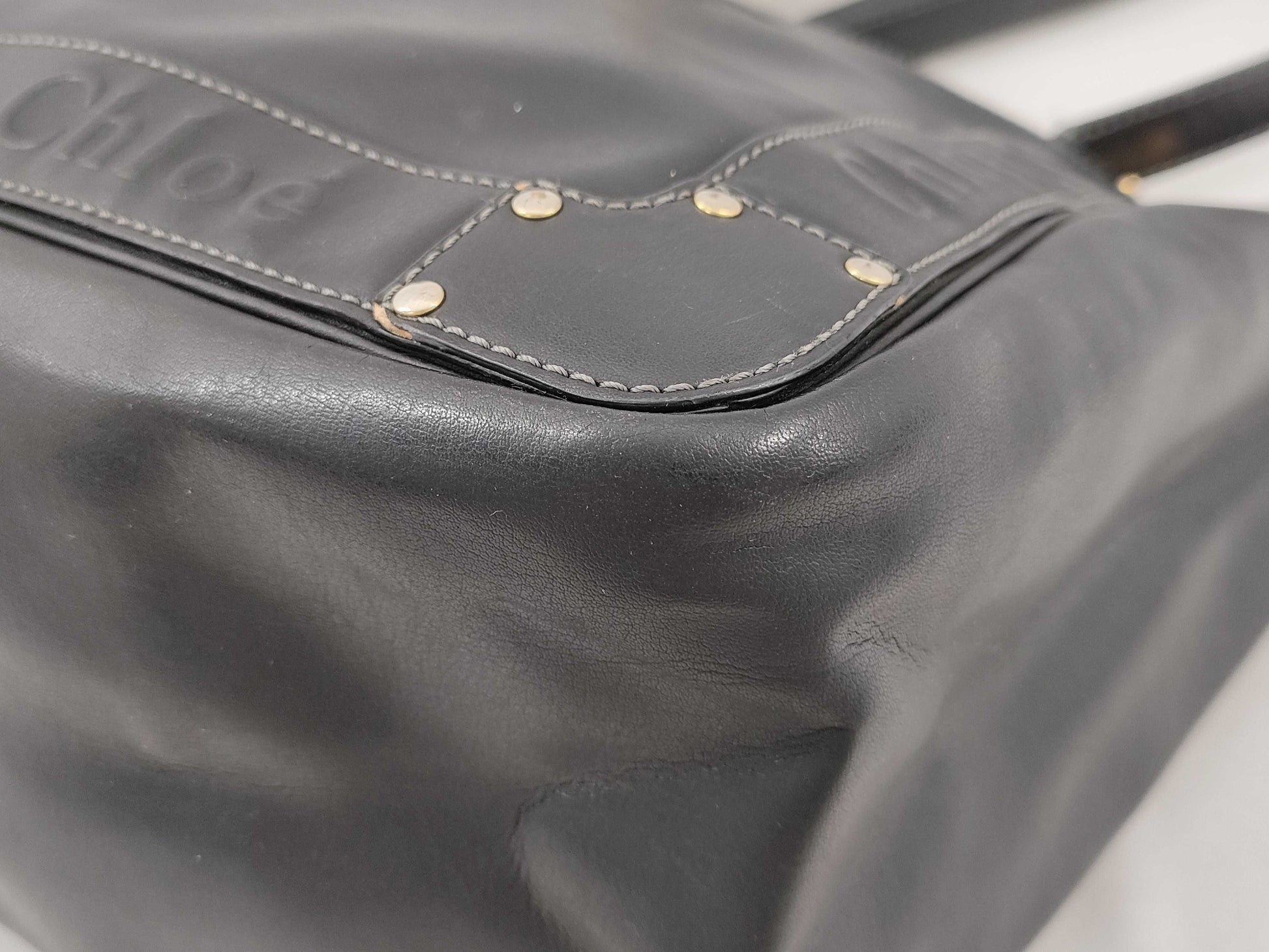 Chloe Eden Leather Tote Black Tote Bag
