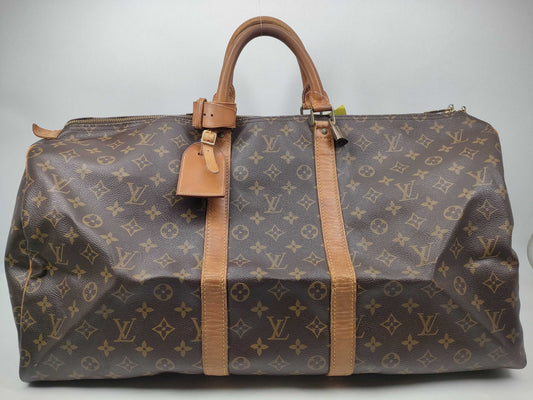 LOUIS VUITTON Monogram M41424 Keepall 55 Boston Bag
