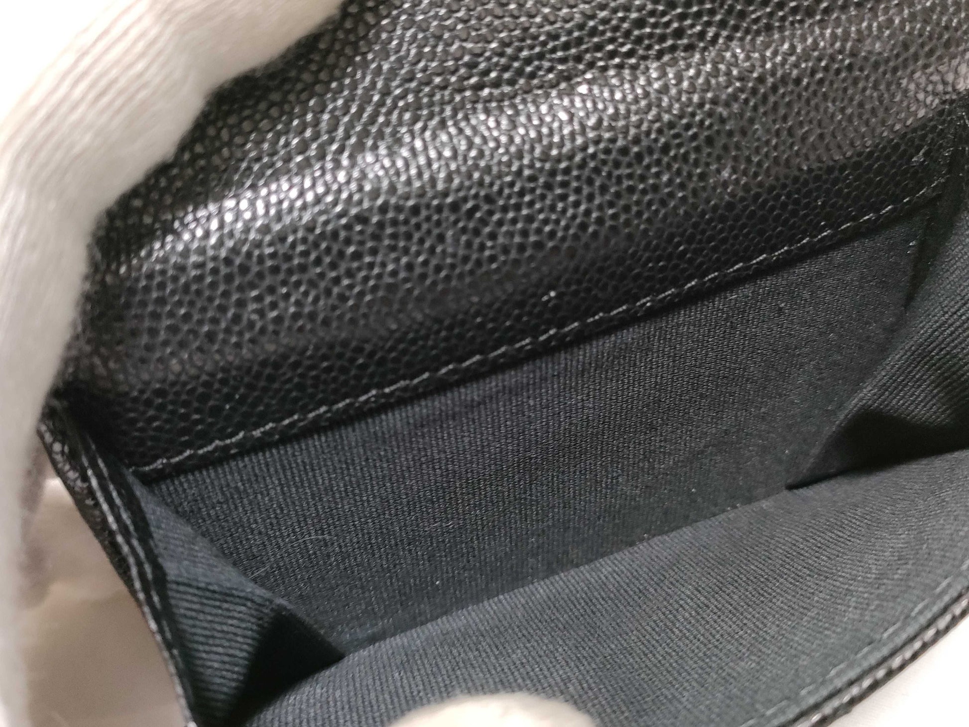 CHANEL Seal, Random Number, Caviar Skin, AP0230, Matelasse Compact Wallet