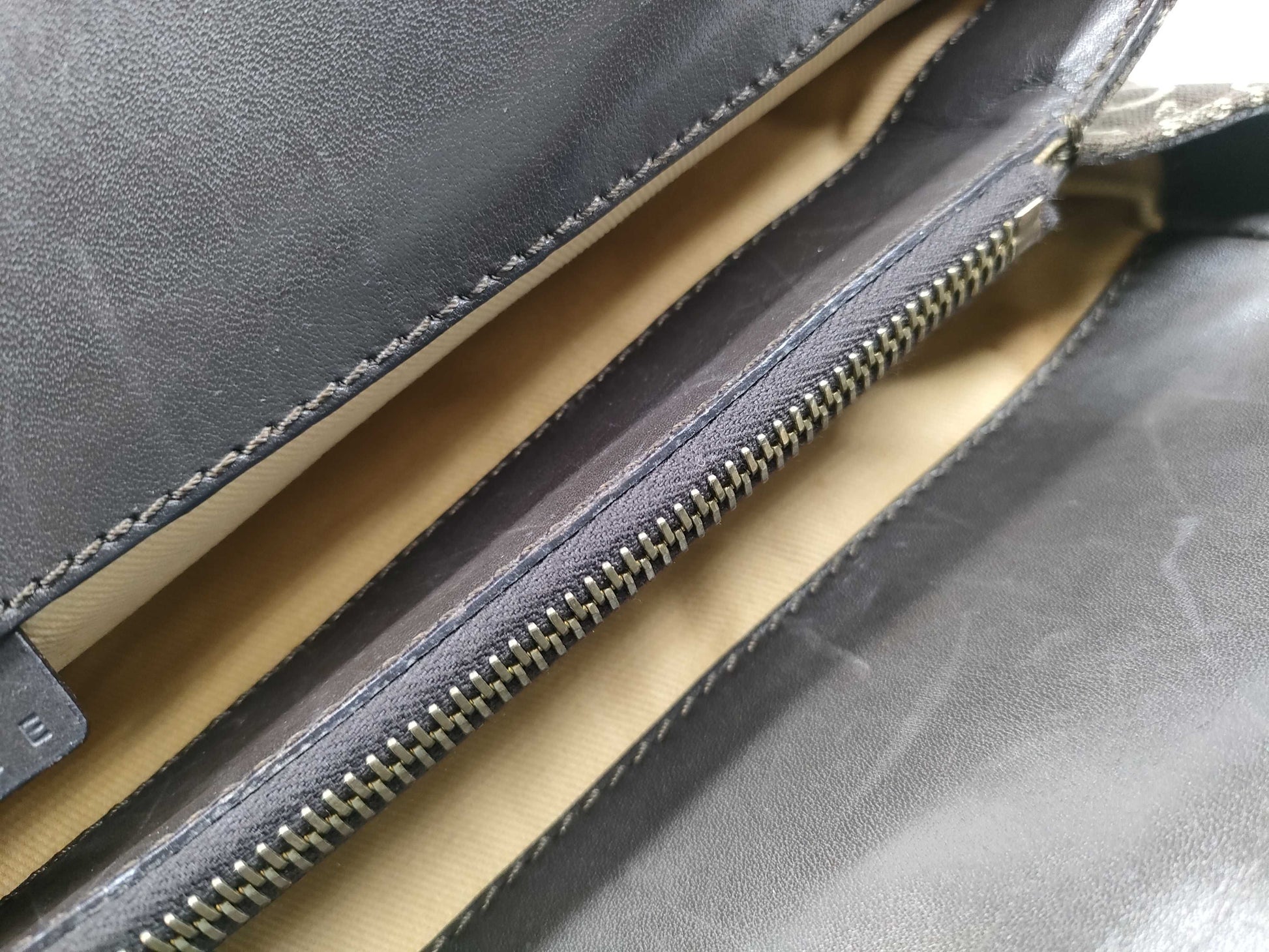 CELINE Canvas Leather Handbag Tote Bag