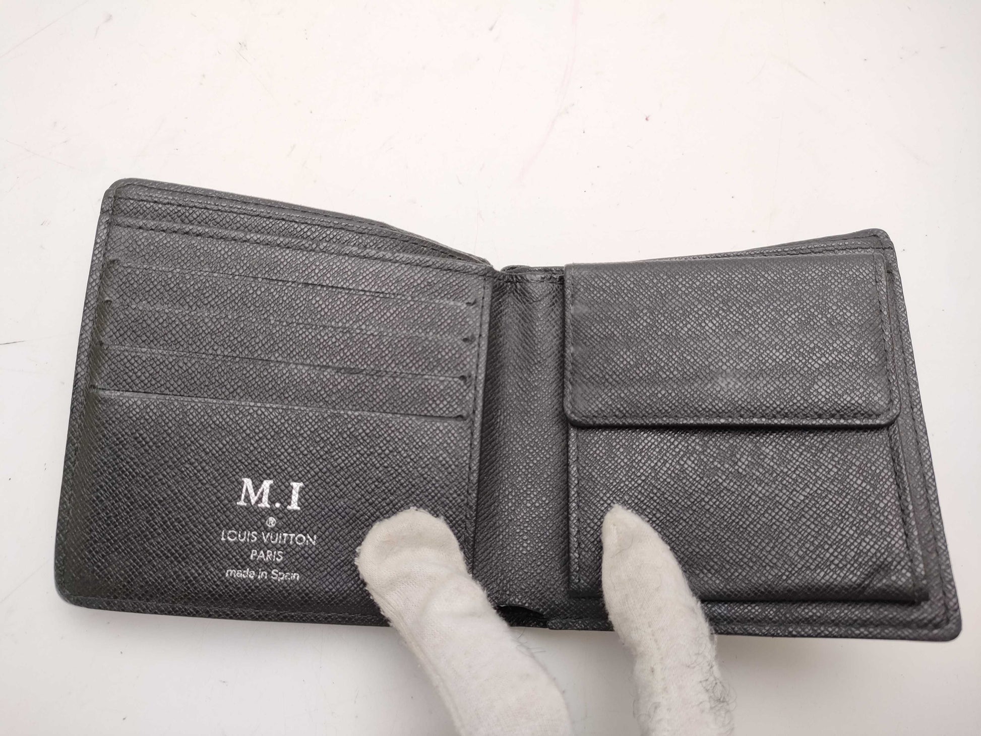 LOUIS VUITTON Damier Damier Graphite/Epi Wallet/Key Case, 3-Piece Set