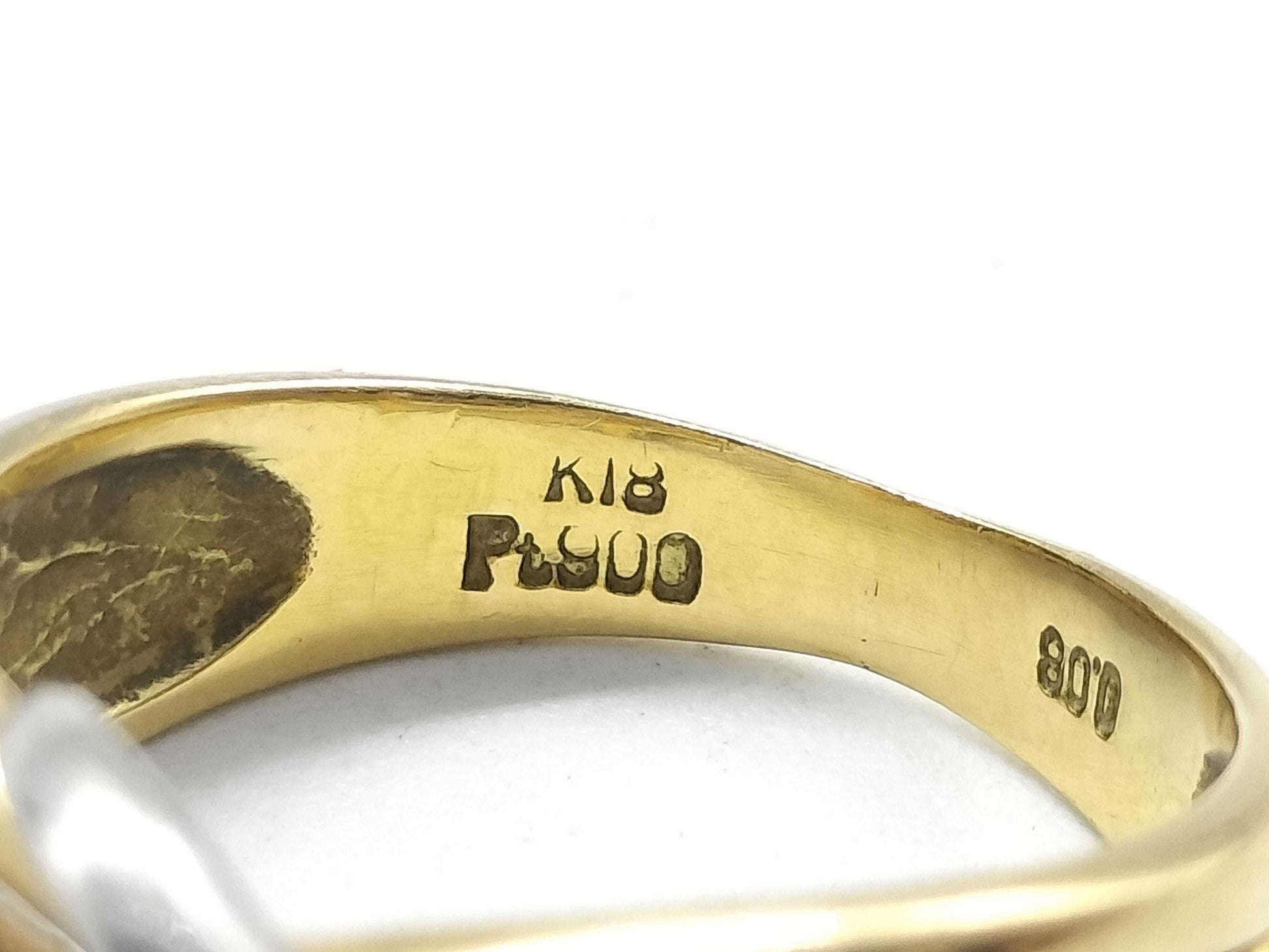 D0.08ct K18/Pt900 3.0g Ring 