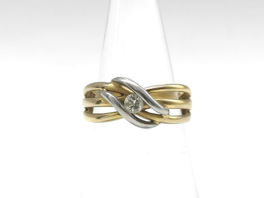 D0.08ct K18/Pt900 3.0g Ring 