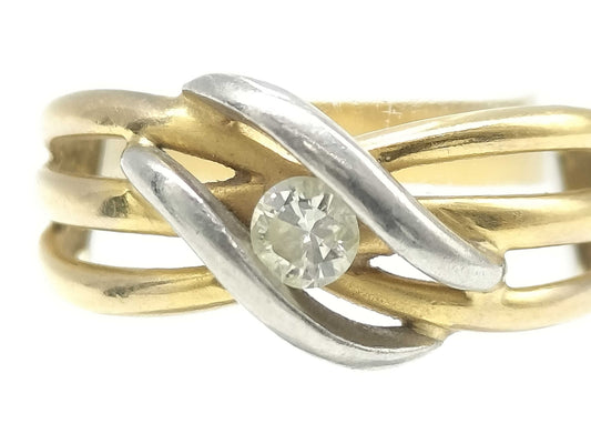 D0.08ct K18/Pt900 3.0g Ring 