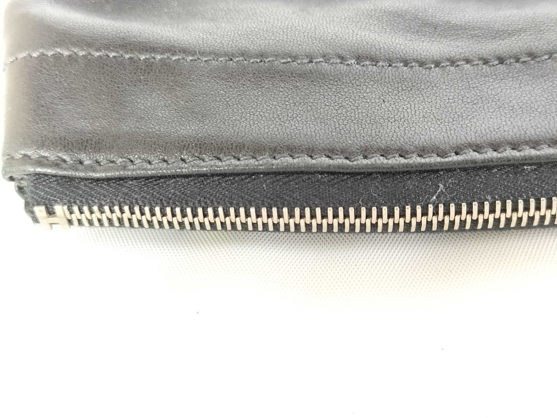 HERMES [Engraved] □R Pen Case Leather Serie Black ? R Engraved Other Accessories