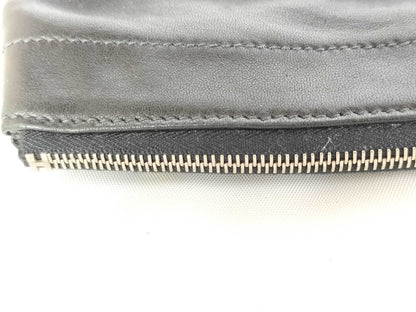 HERMES [Engraved] □R Pen Case Leather Serie Black ? R Engraved Other Accessories