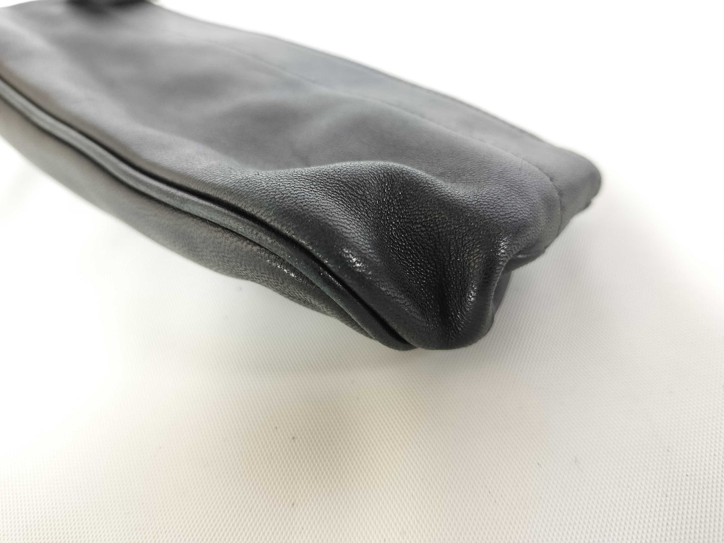HERMES [Engraved] □R Pen Case Leather Serie Black ? R Engraved Other Accessories