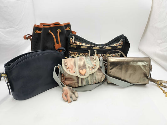 5 items including Coach and Ferragamo bags