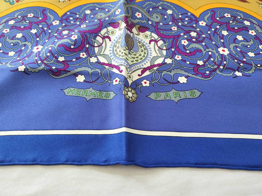 HERMES Carré 90 Persian Poetry Scarf