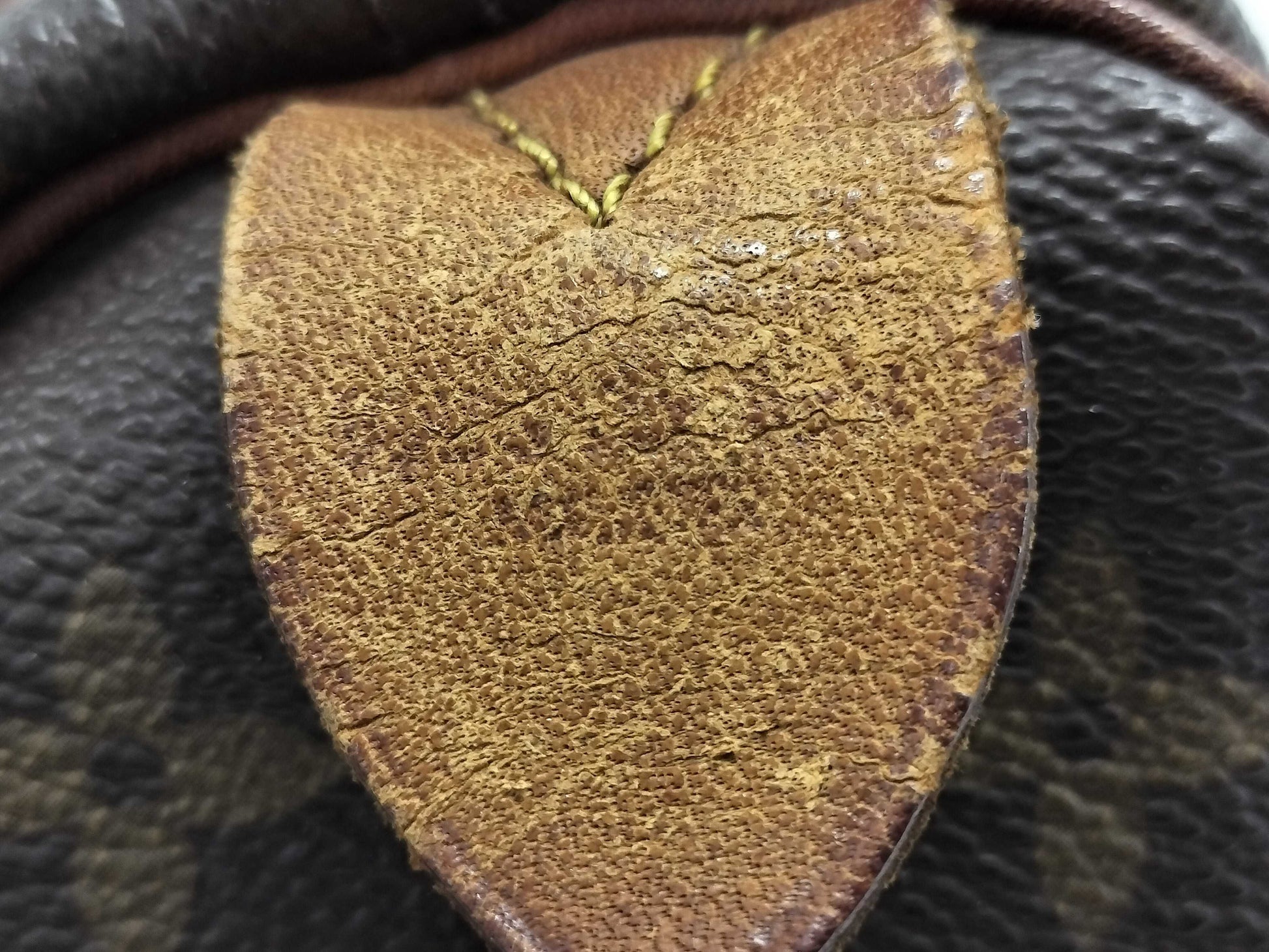 LOUIS VUITTON Monogram M41107 Speedy 35 Boston Bag with large stain on the inside