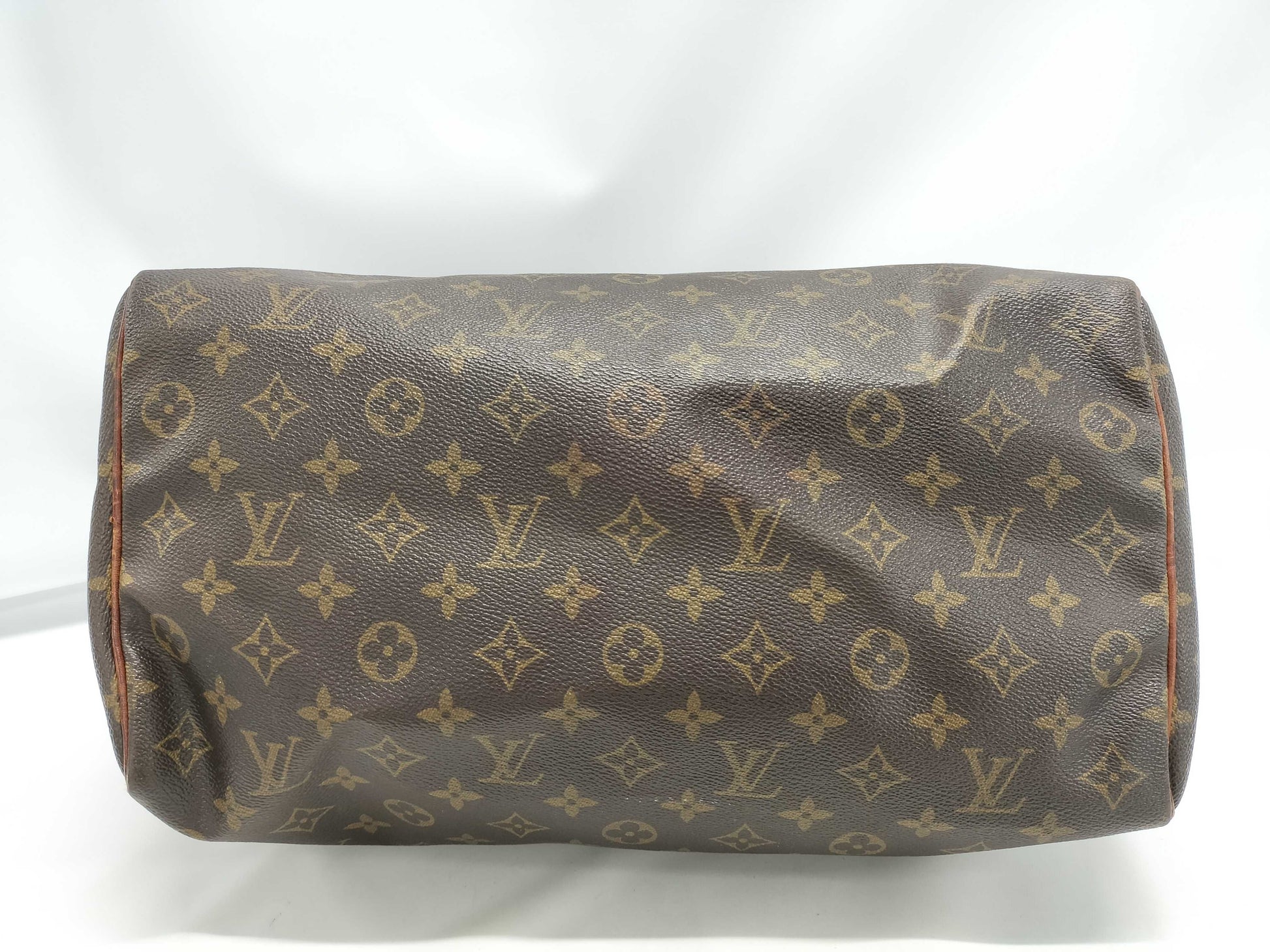 LOUIS VUITTON Monogram M41107 Speedy 35 Boston Bag with large stain on the inside