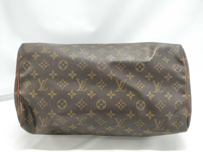 LOUIS VUITTON Monogram M41107 Speedy 35 Boston Bag with large stain on the inside