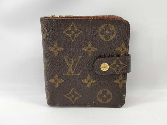 LOUIS VUITTON Monogram Compact Zip Around Zip Bifold Wallet M61667 Wallet