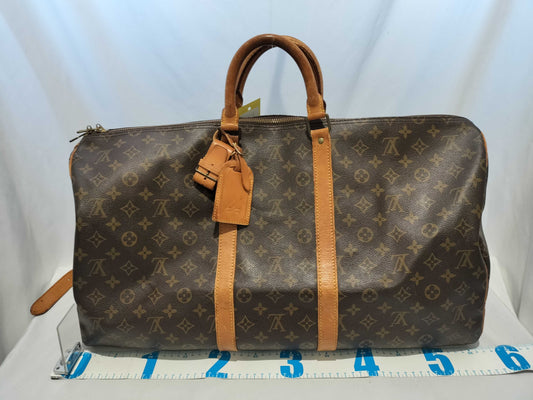 LOUIS VUITTON RFID Unverifiable VI884 Monogram M41414 Keepall Bandouliere 55 Boston Bag