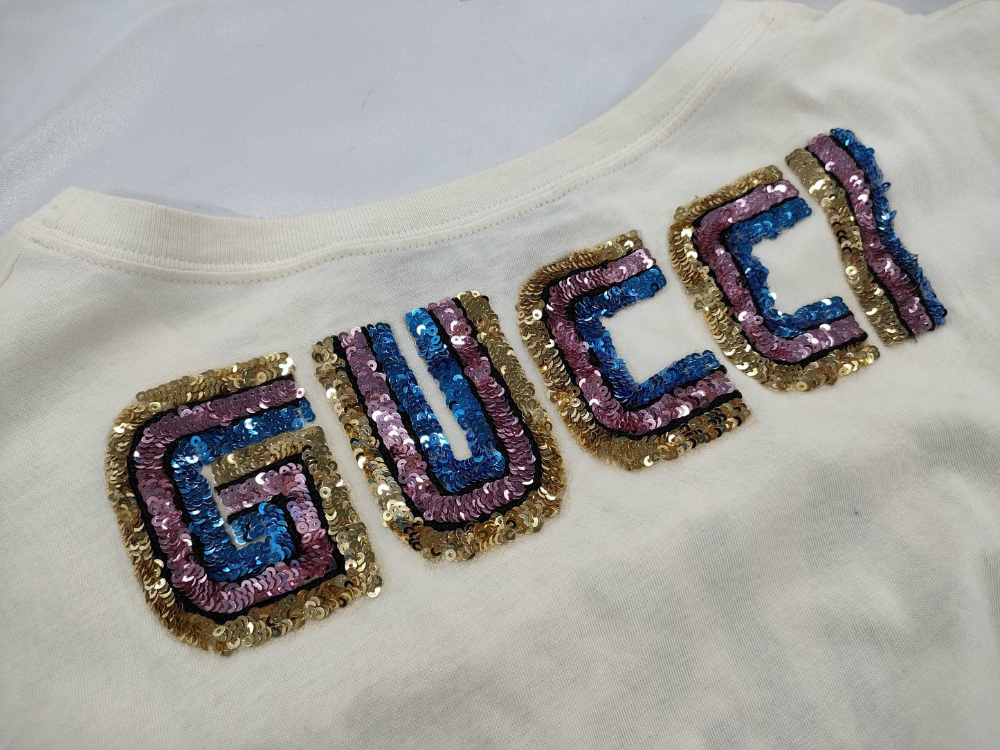 GUCCI Span Logo Dog Cotton T-shirt