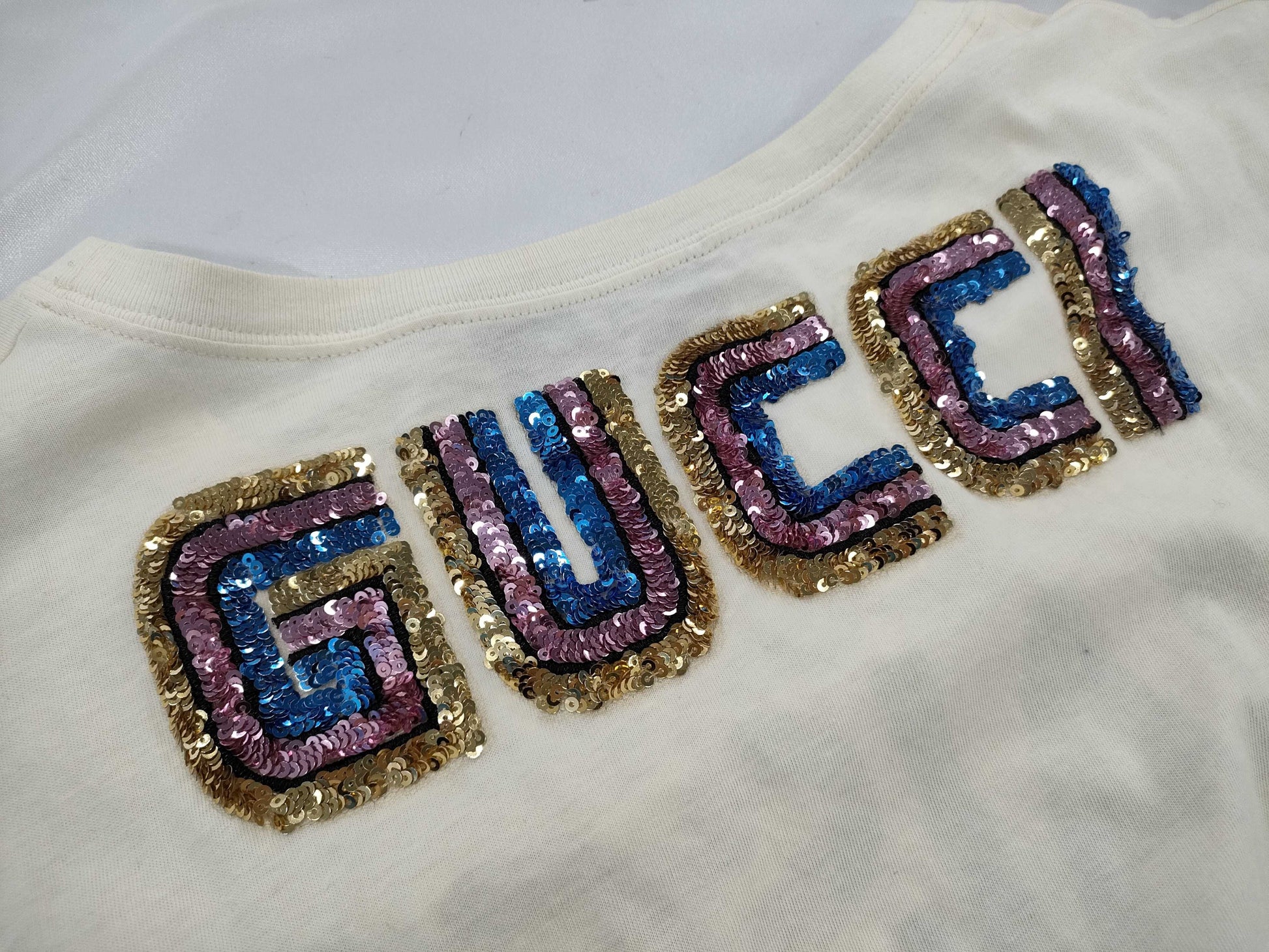 GUCCI Span Logo Dog Cotton T-shirt
