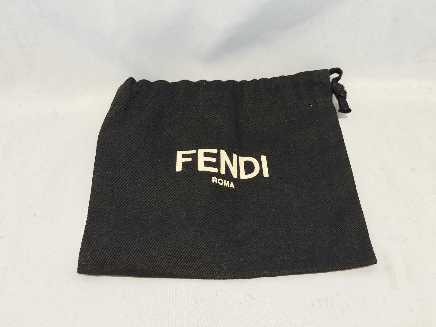 FENDI Leather Studded Folding Wallet Black Wallet
