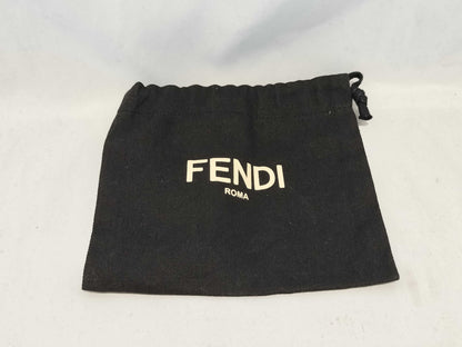 FENDI Leather Studded Folding Wallet Black Wallet