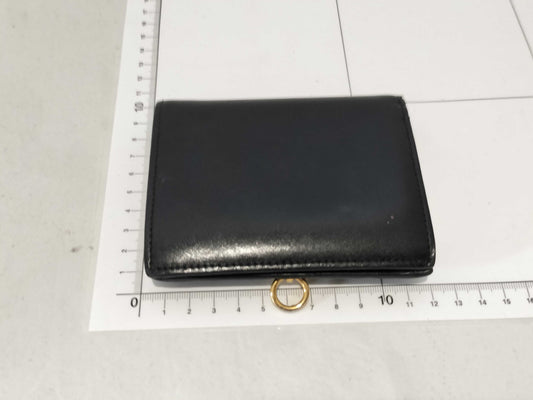 FENDI Leather Studded Folding Wallet Black Wallet