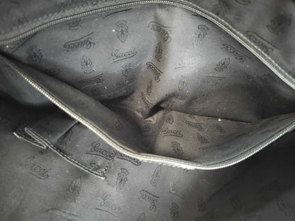 GUCCI GG Canvas 211976 Patent Leather Tote Bag