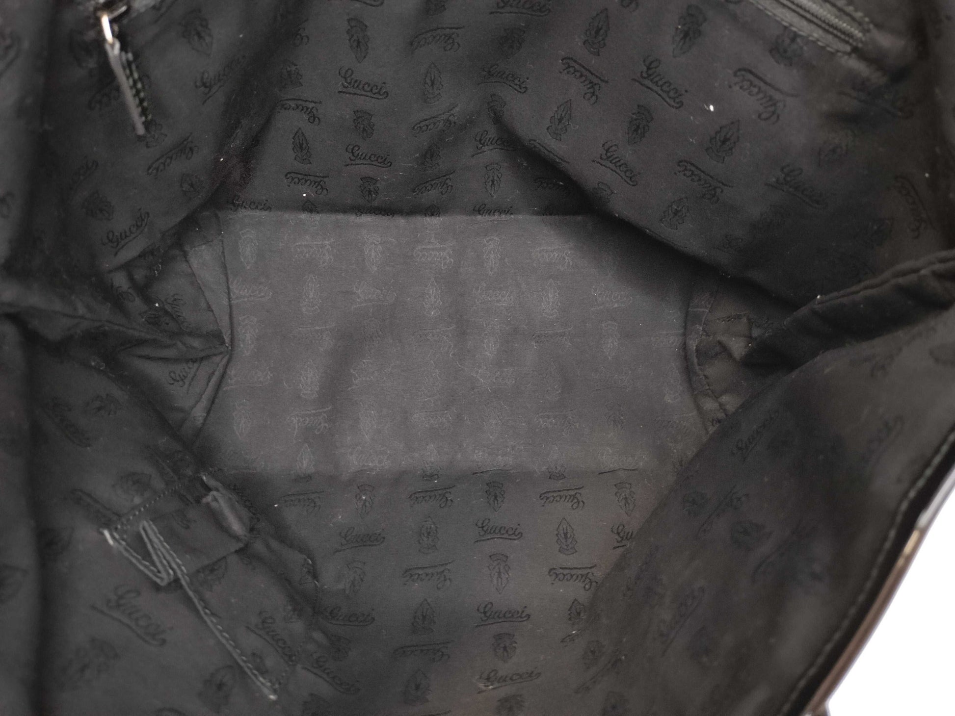 GUCCI GG Canvas 211976 Patent Leather Tote Bag