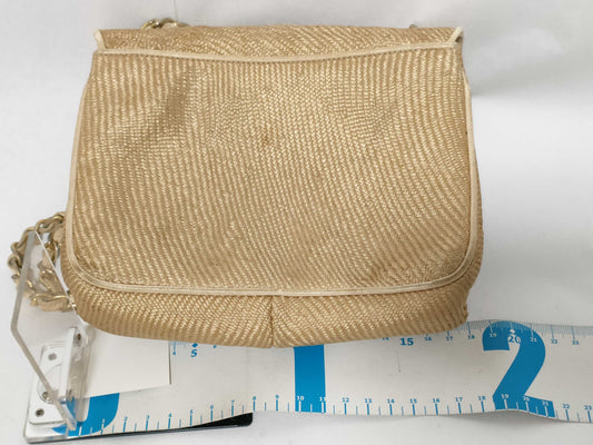 CHANEL 0893225 Raffia Coco Mark Straw Chain Shoulder Bag