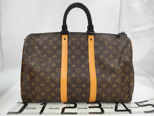 LOUIS VUITTON Monogram Keepall Bandouliere 50 Macassar Bag
