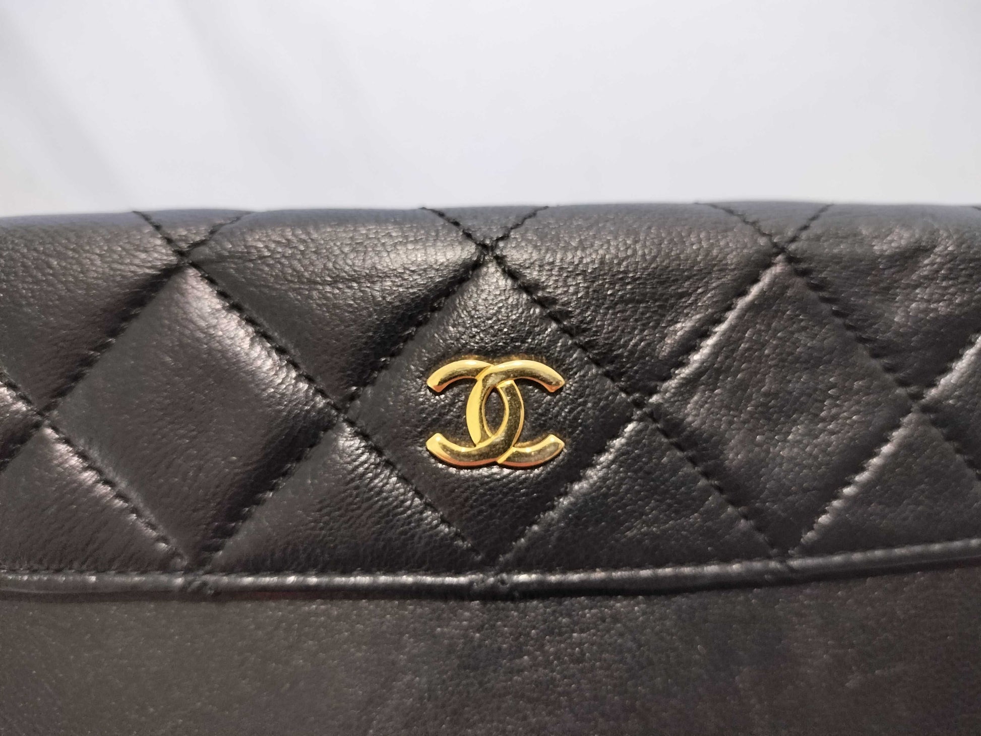 CHANEL Lambskin Matelasse Attached Pouch Other Accessories