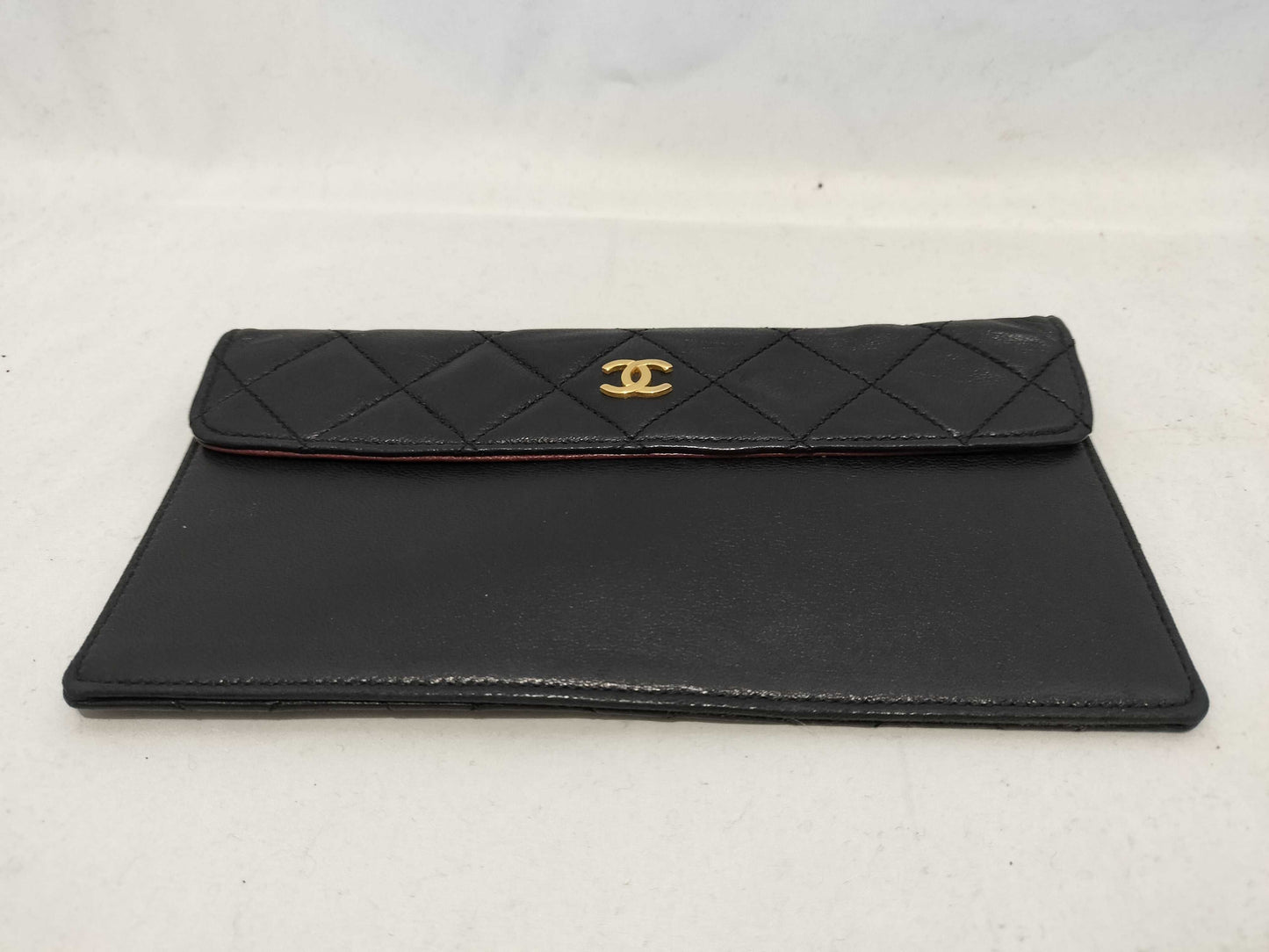 CHANEL Lambskin Matelasse Attached Pouch Other Accessories