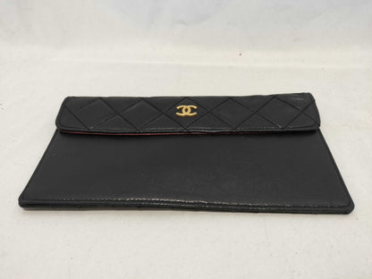 CHANEL Lambskin Matelasse Attached Pouch Other Accessories