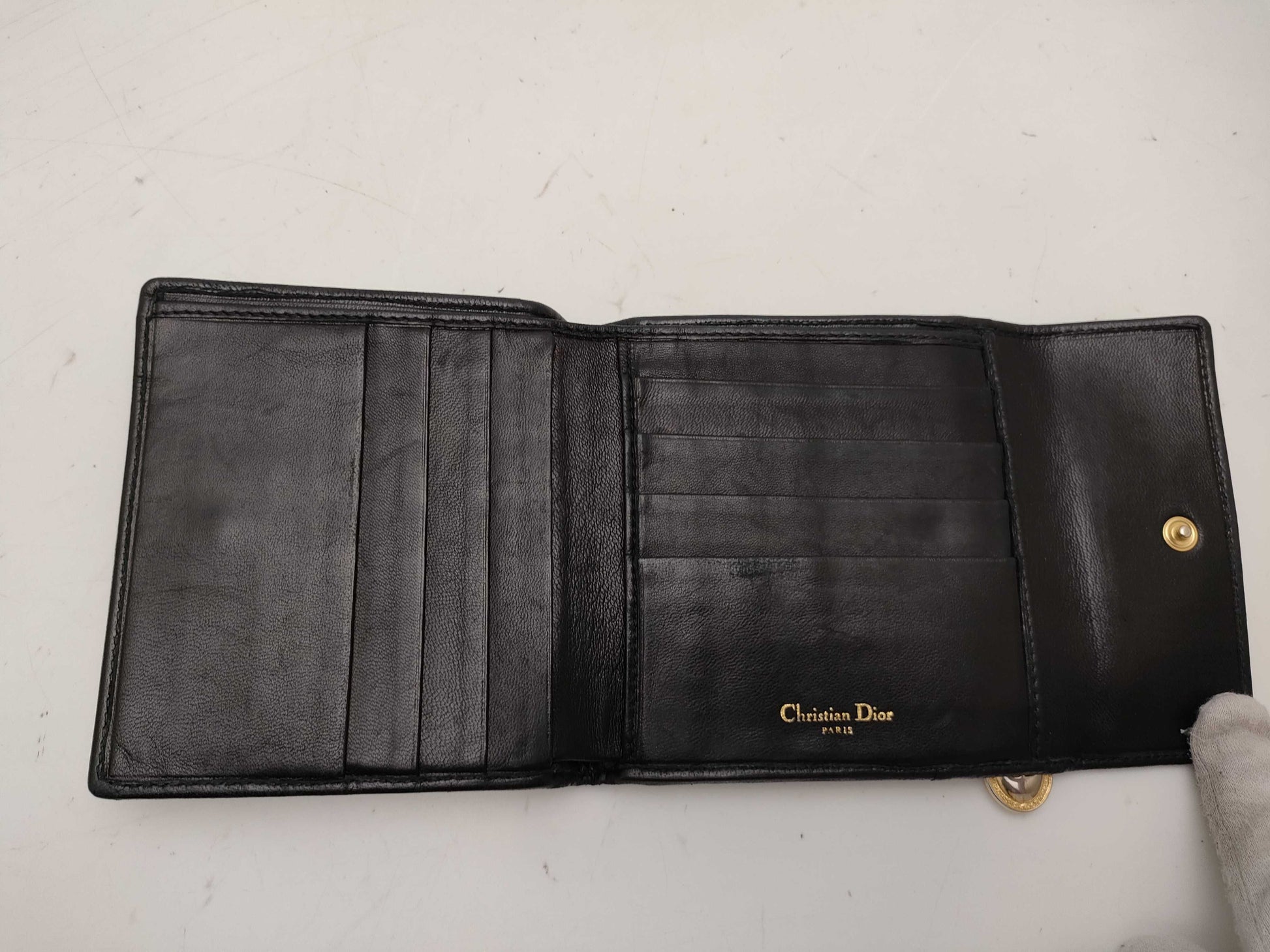 Dior Cannage Compact Wallet