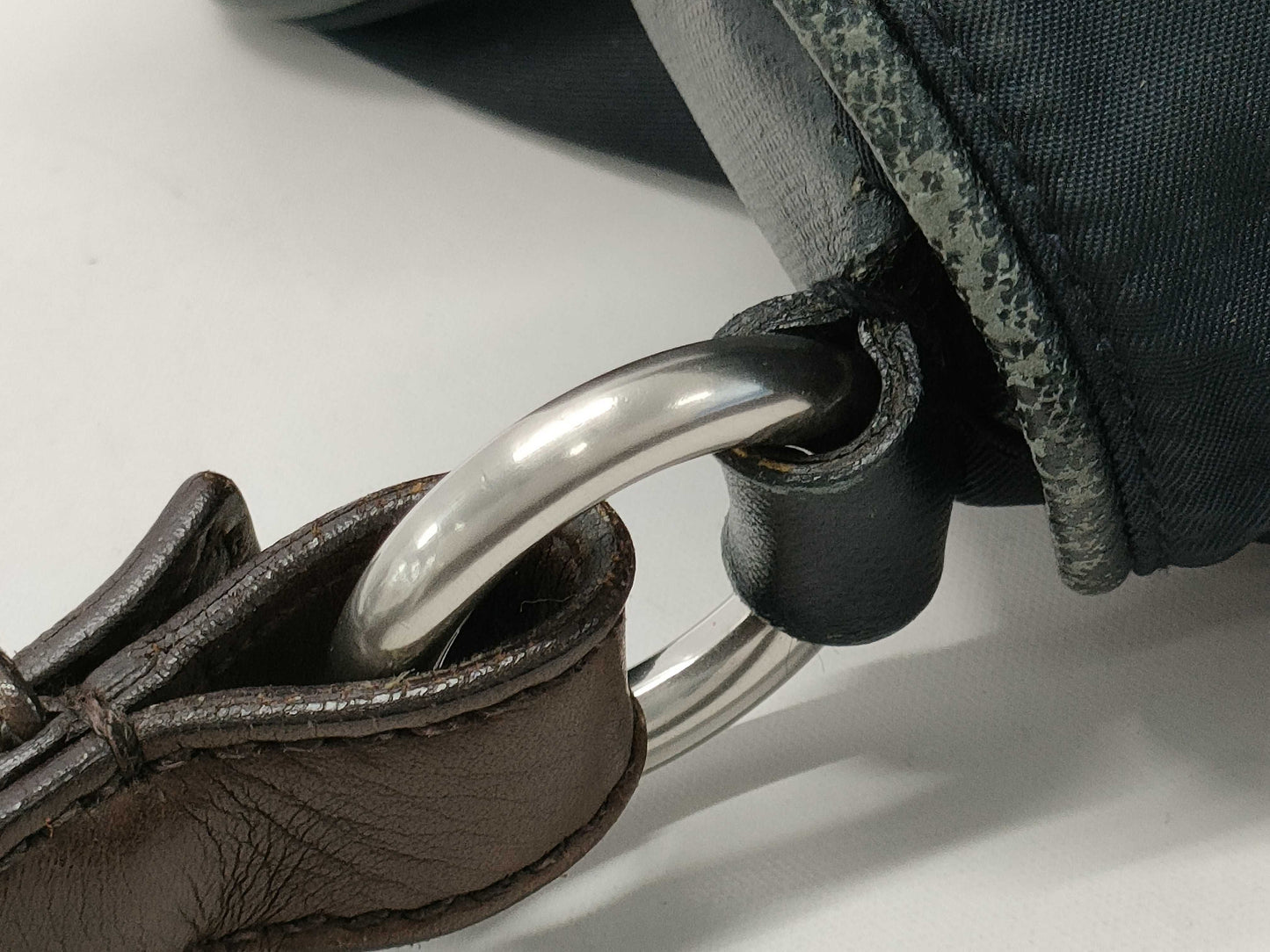PRADA nylon and leather one-shoulder bag