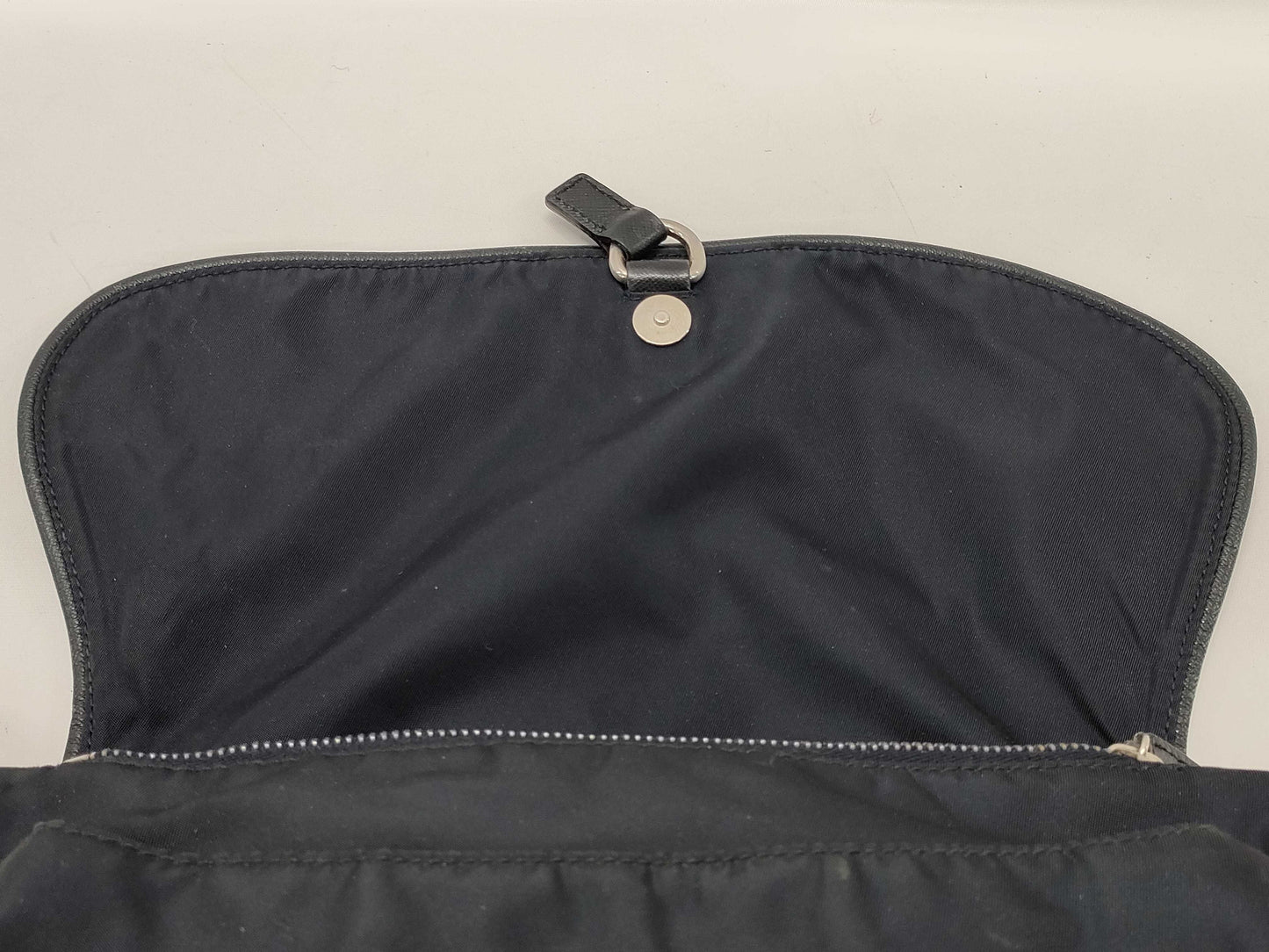PRADA nylon and leather one-shoulder bag
