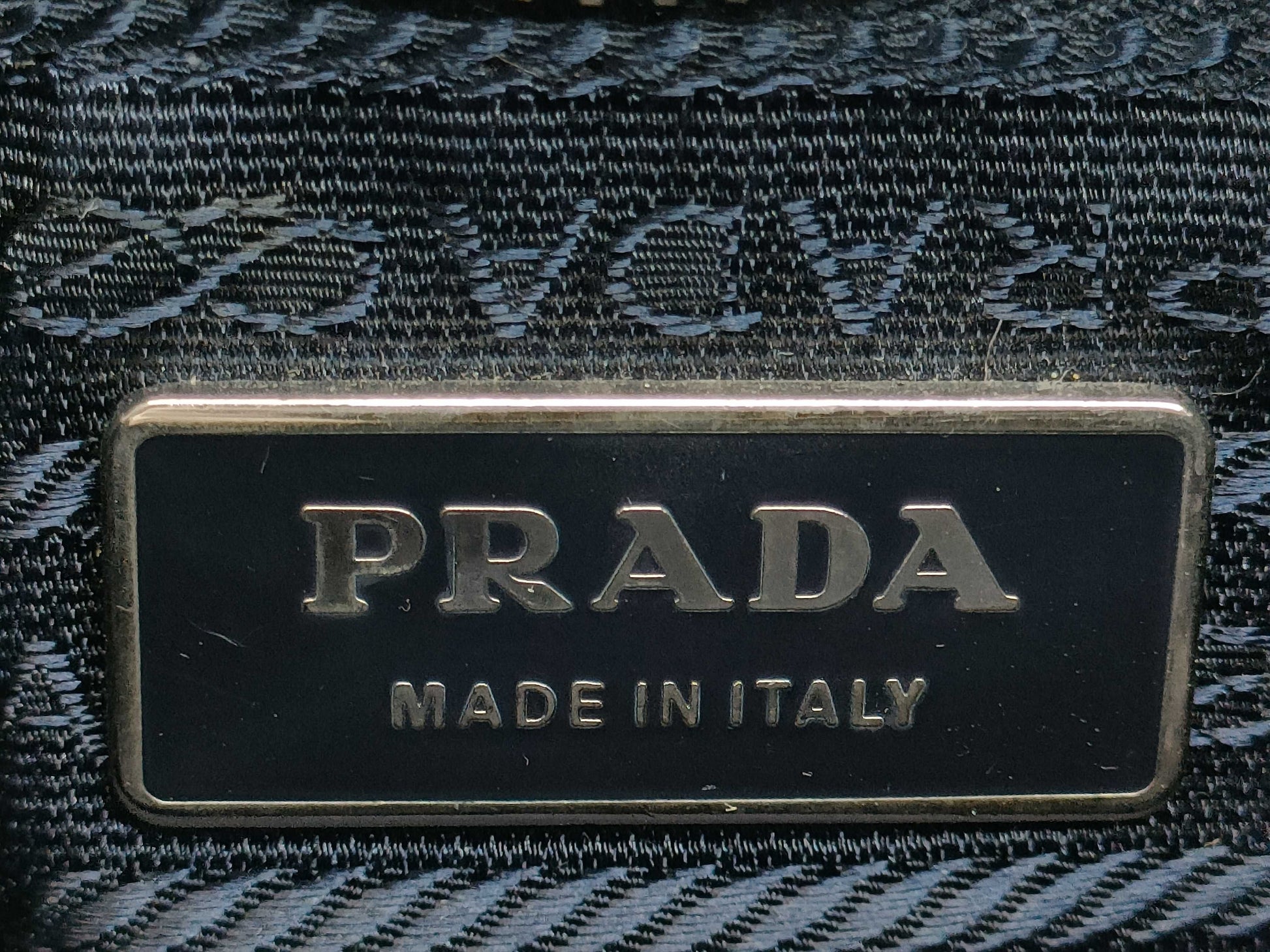 PRADA nylon and leather one-shoulder bag