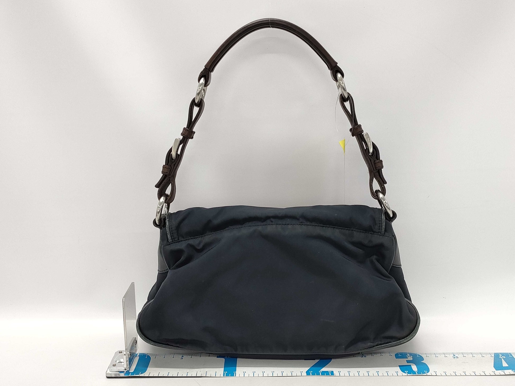 PRADA nylon and leather one-shoulder bag