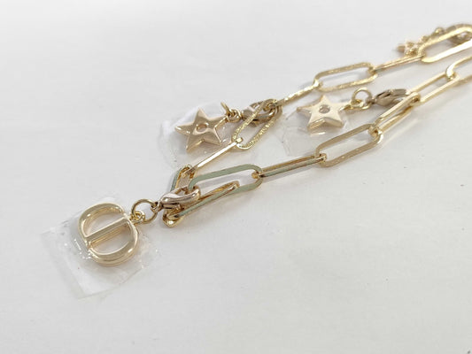 Dior Logo Star Bracelet Gold Strap