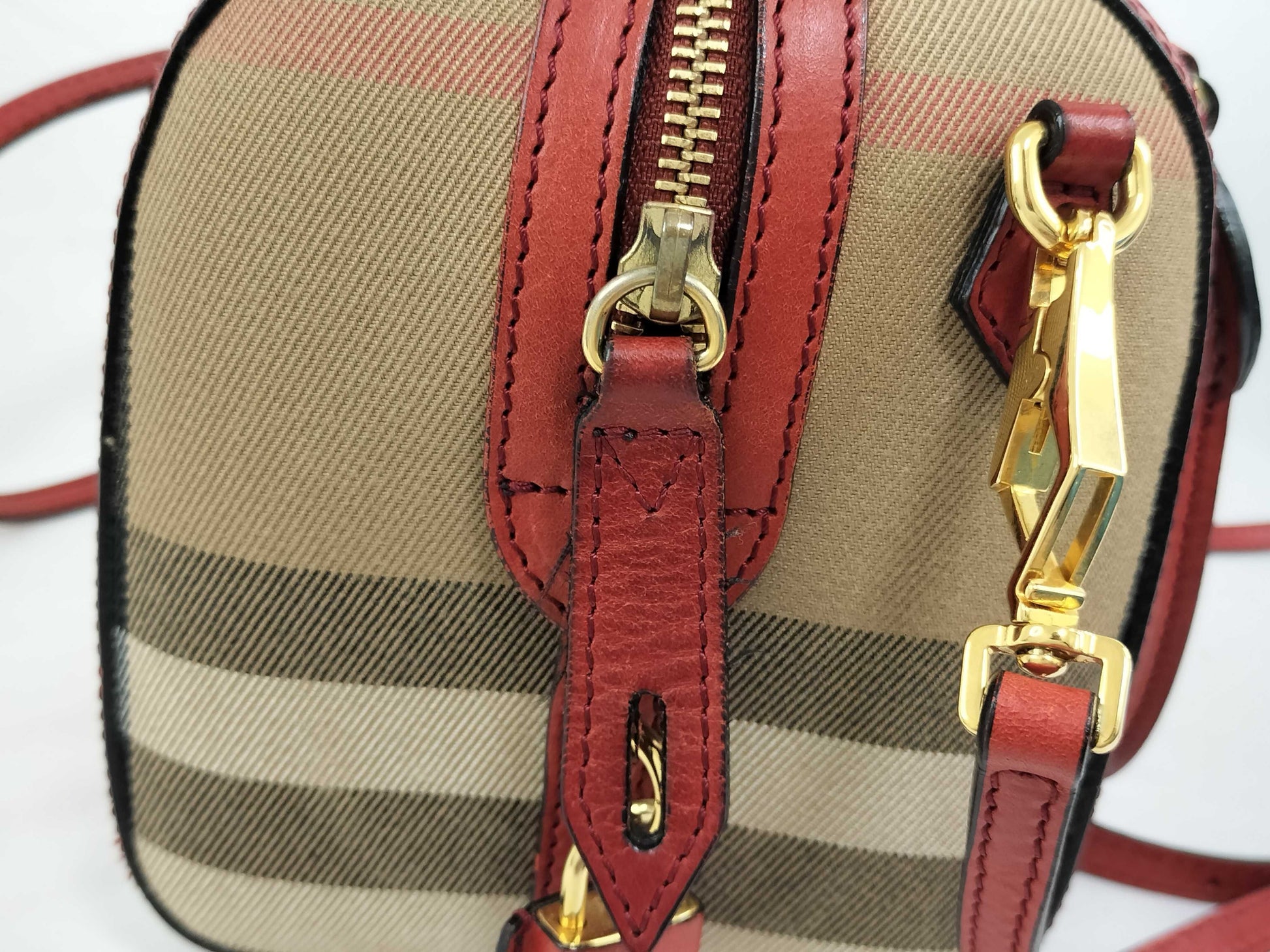 BURBERRY Nova Check 2-Way Mini Boston Bag, Christopher Bailey Period Handbag