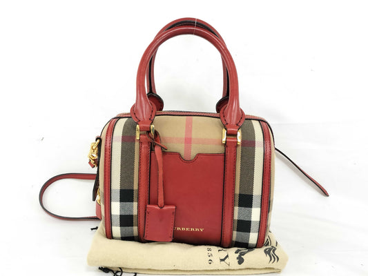 BURBERRY Nova Check 2-Way Mini Boston Bag, Christopher Bailey Period Handbag