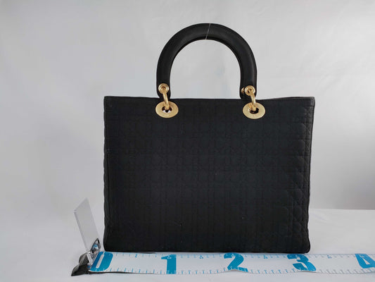 Dior Lady Dior Nylon Handbag with GD Hardware