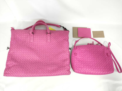 BOTTEGA VENETA Intrecciato Handbag 2-Way Shoulder Bag with Pouch