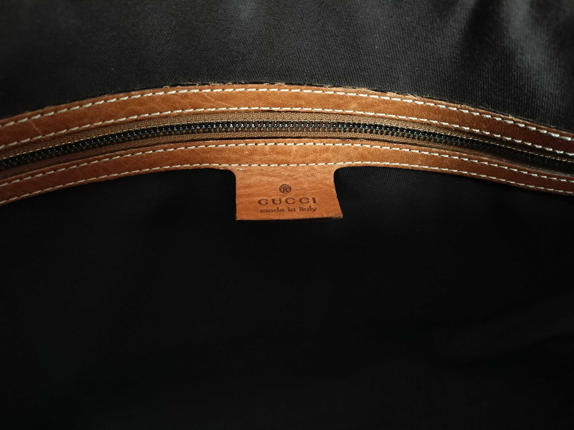 GUCCI GG Canvas Interlocking G Canvas and Leather Tote Bag 114887 205011 Tote Bag