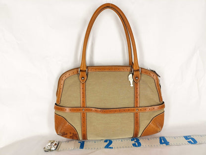 GUCCI GG Canvas Interlocking G Canvas and Leather Tote Bag 114887 205011 Tote Bag