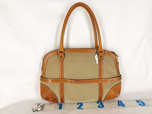 GUCCI GG Canvas Interlocking G Canvas and Leather Tote Bag 114887 205011 Tote Bag