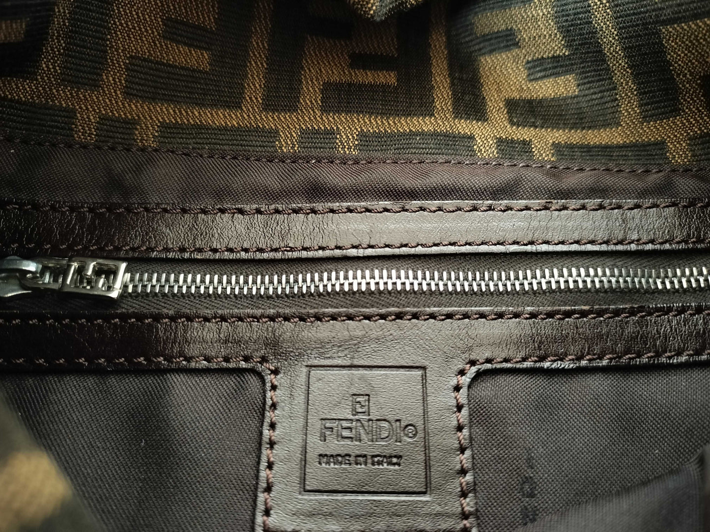 FENDI Zucca Mamma Shoulder Bag