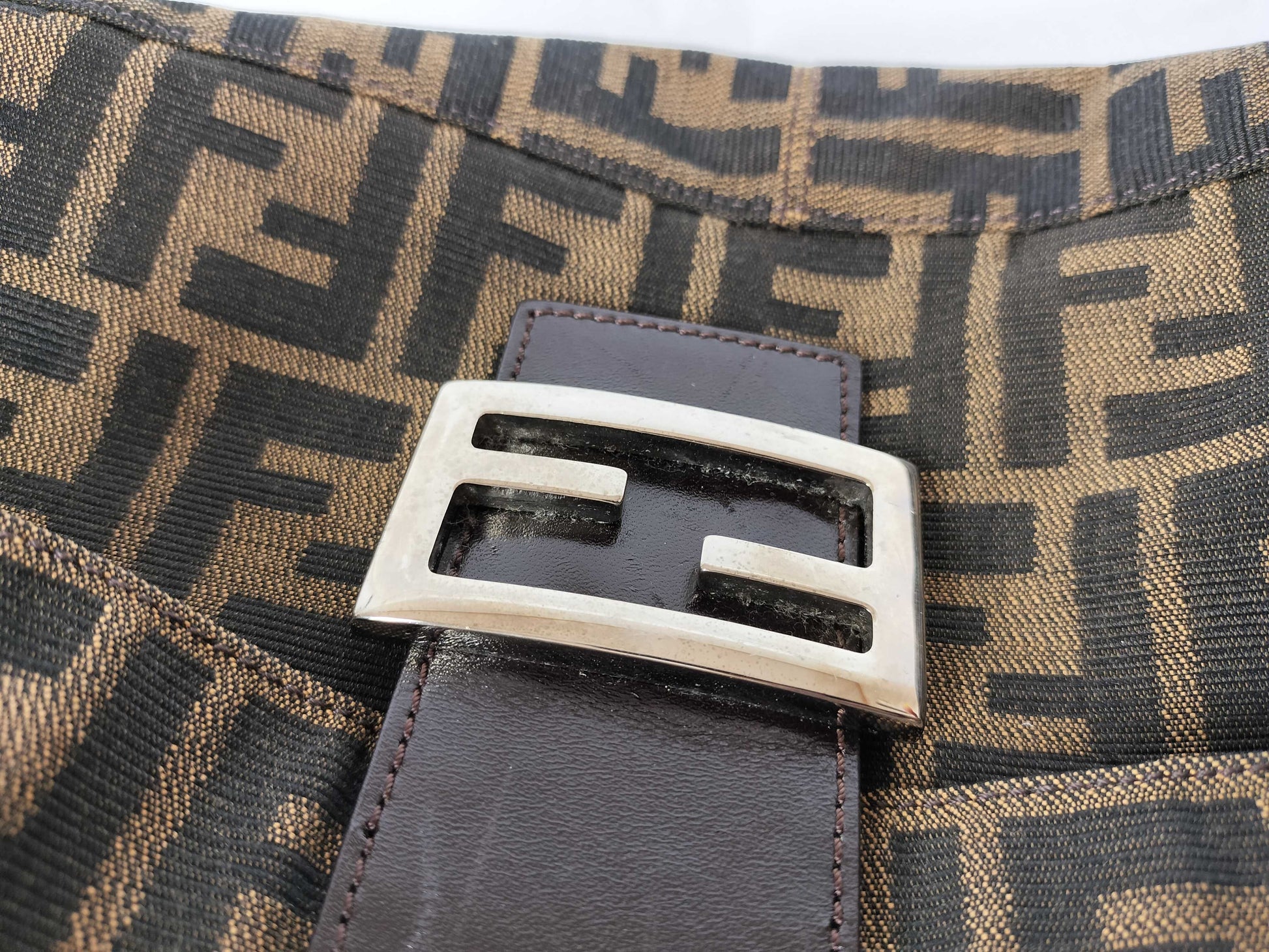 FENDI Zucca Mamma Shoulder Bag