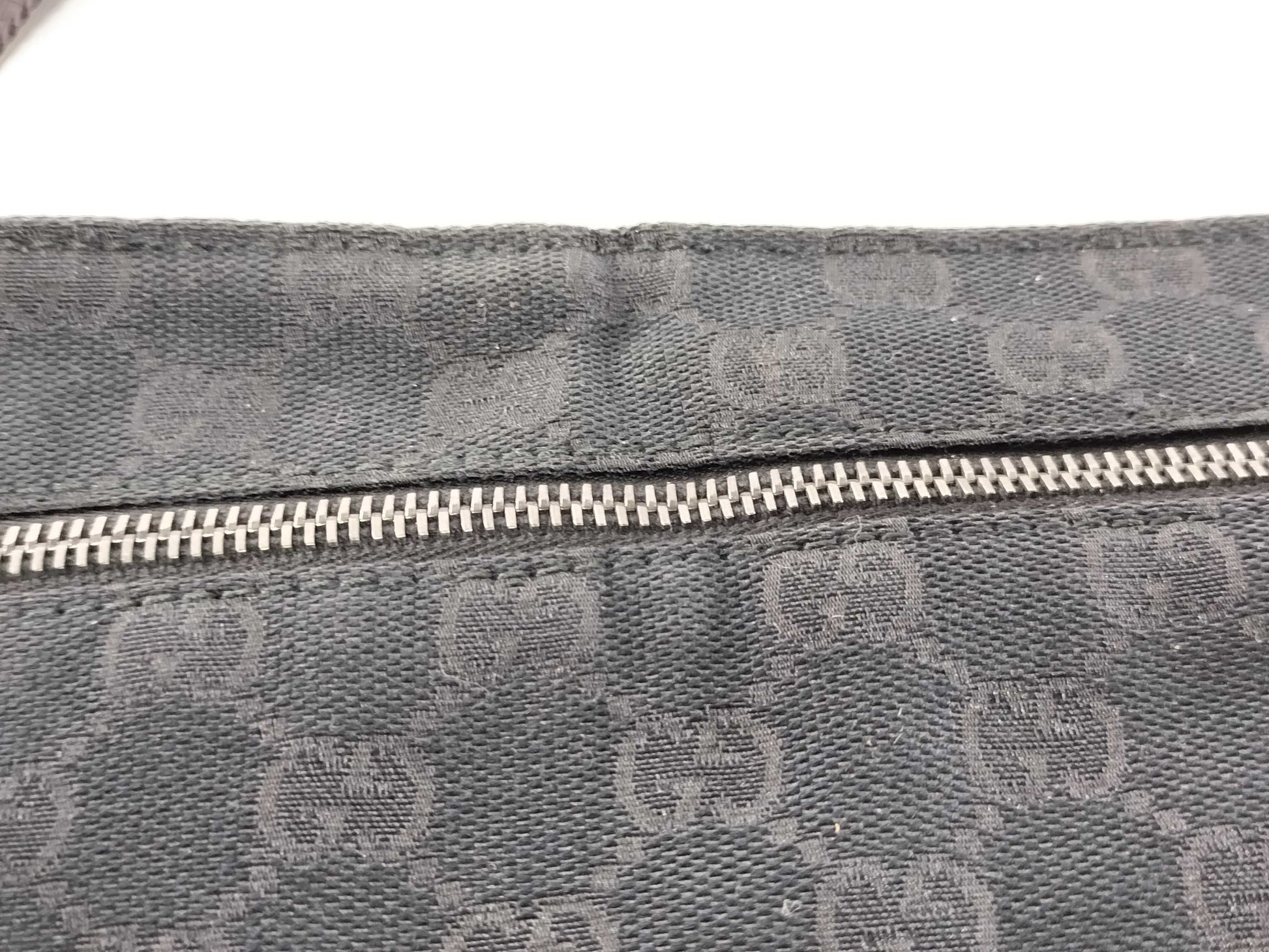 GUCCI GG Canvas Waist Pouch Body Bag Cotton Leather Waist Bag